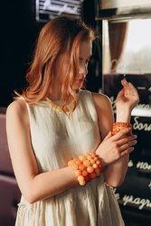 Bracelet made of amber balls