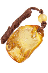 Carved amber pendant “Fish”