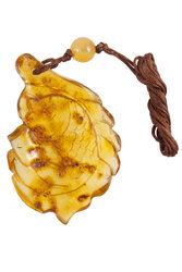 Carved amber pendant “Fish”