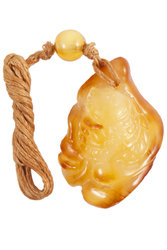 Carved amber pendant “Fish”