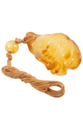 Carved amber pendant “Fish”