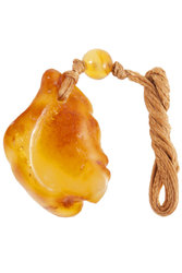 Carved amber pendant “Fish”