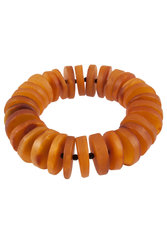 Amber disc bracelet