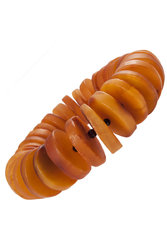 Amber disc bracelet