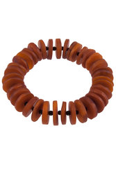 Bracelet made of cognac-colored amber discs