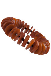 Bracelet made of cognac-colored amber discs