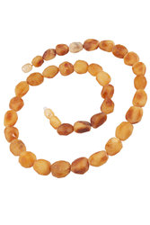 Polished amber beads