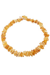 Polished amber stone beads