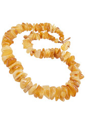 Polished amber stone beads