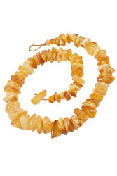 Polished amber stone beads