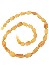 Polished amber beads