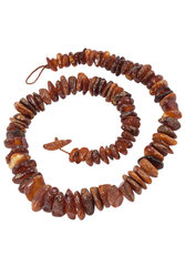 Polished amber stone beads