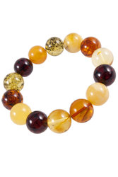 Bracelet made of polished amber beads