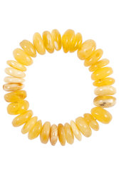 Bracelet made of light amber donut stones