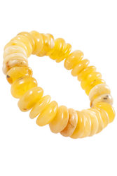 Bracelet made of light amber donut stones