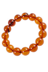 Bracelet made of polished amber beads