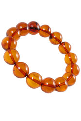 Bracelet made of polished amber beads