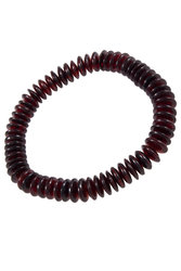 Bracelet made of dark amber donut stones