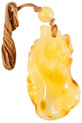 Amber pendant "Seahorse"