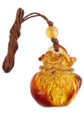 Amber pendant “Bag”