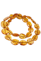 Amber beads made of stones