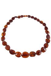 Amber beads made of stones