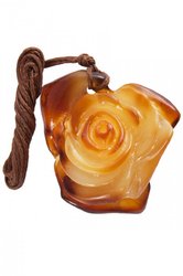 Amber pendant "Rose"