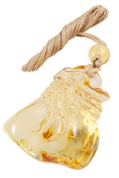 Carved amber pendant “Bag”