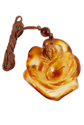 "Rose" pendant on a wax rope