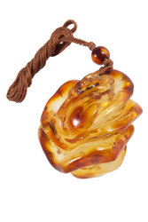 "Rose" pendant on a wax rope