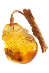 Carved amber pendant “Bag”