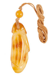 Amber pendant "Corn"