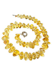 Beads made of translucent amber