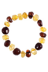 Bracelet with a combination of light and dark amber