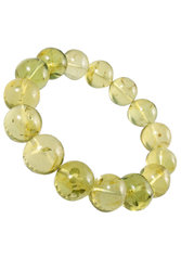 Bracelet made of polished amber beads