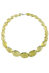 Green amber beads