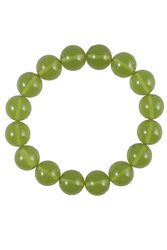 Bracelet made of green amber balls