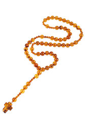 Christian rosary made of amber