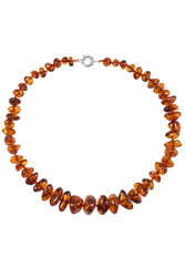 Amber cognac beads