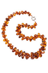 Amber cognac beads