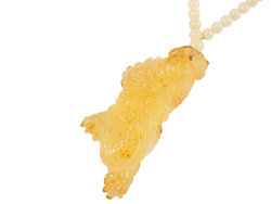 Amber beads with “Dragon” pendant