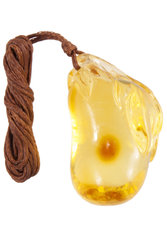 Amber pendant “Eggplant”