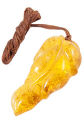 Amber pendant "Leaf"