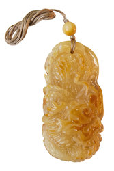 Amber pendant on a cord “Dragon”