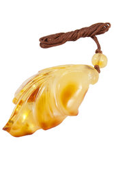 Pendant “Amber leaf”