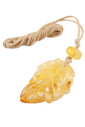 Pendant “Amber leaf”