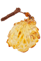 Amber pendant on a cord “Butterfly”