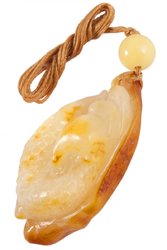 Carved amber pendant “Fish”