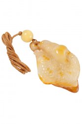 Carved amber pendant “Fish”