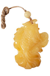 Carved amber pendant “Fish”